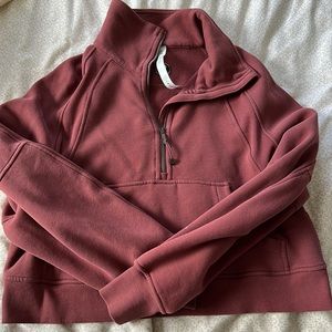 Lululemon funnel neck cropped half zip sweatshirt